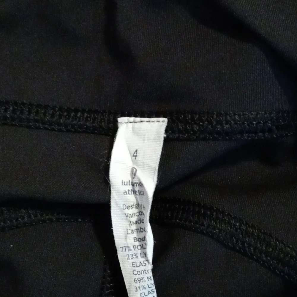 Lululemon‎ Stop At Nothing Crop Leggings Reflective Dot Mesh Ruched Zip Pockets